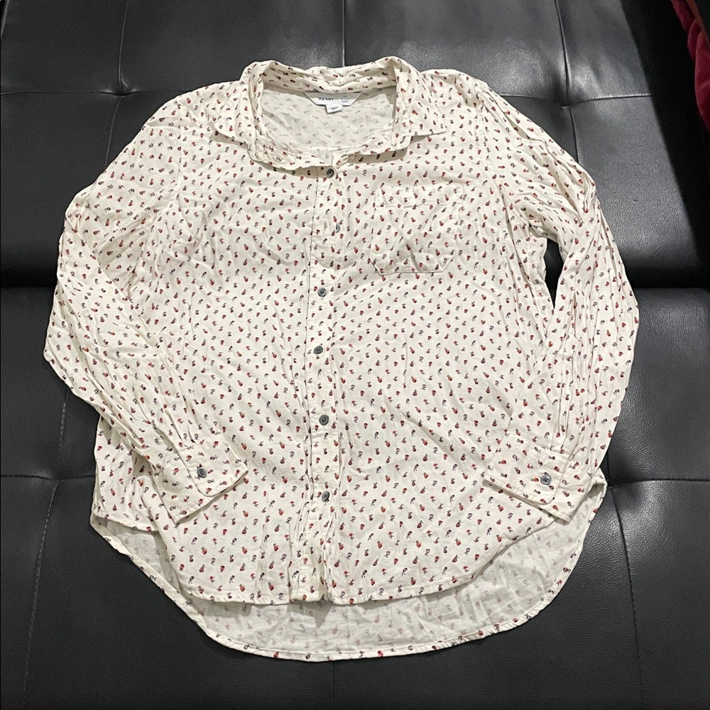 Old Navy Floral Cream Shirt